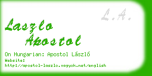 laszlo apostol business card