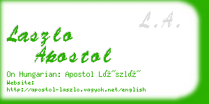 laszlo apostol business card